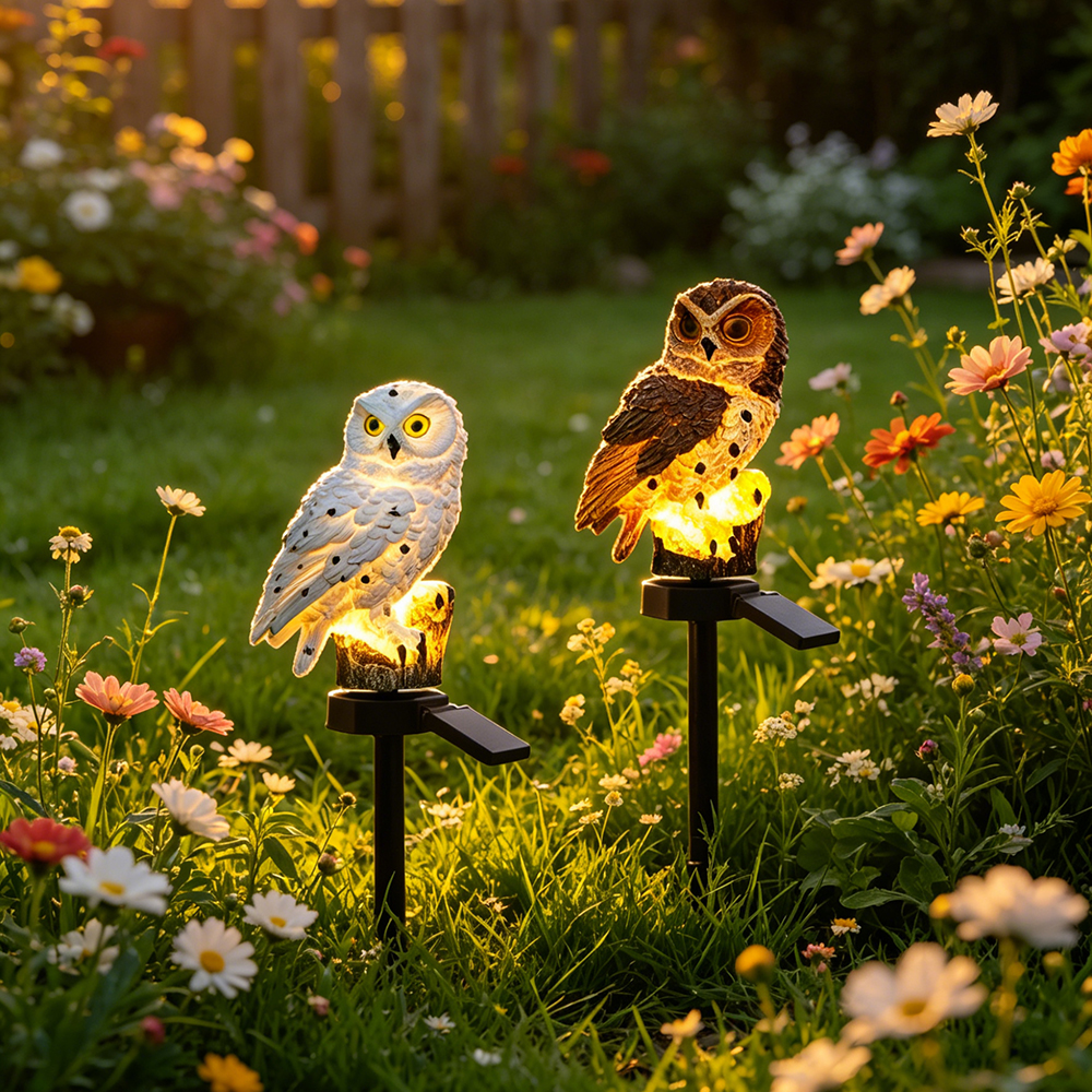 Smart Garden Solar - Owl Solar Light, Resin Owl Ground
