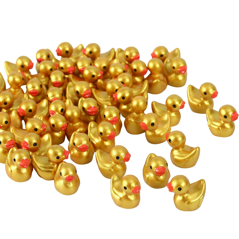 Smart Garden Mini - 10/20pcs Tiny Gold Mini Resin Ducks