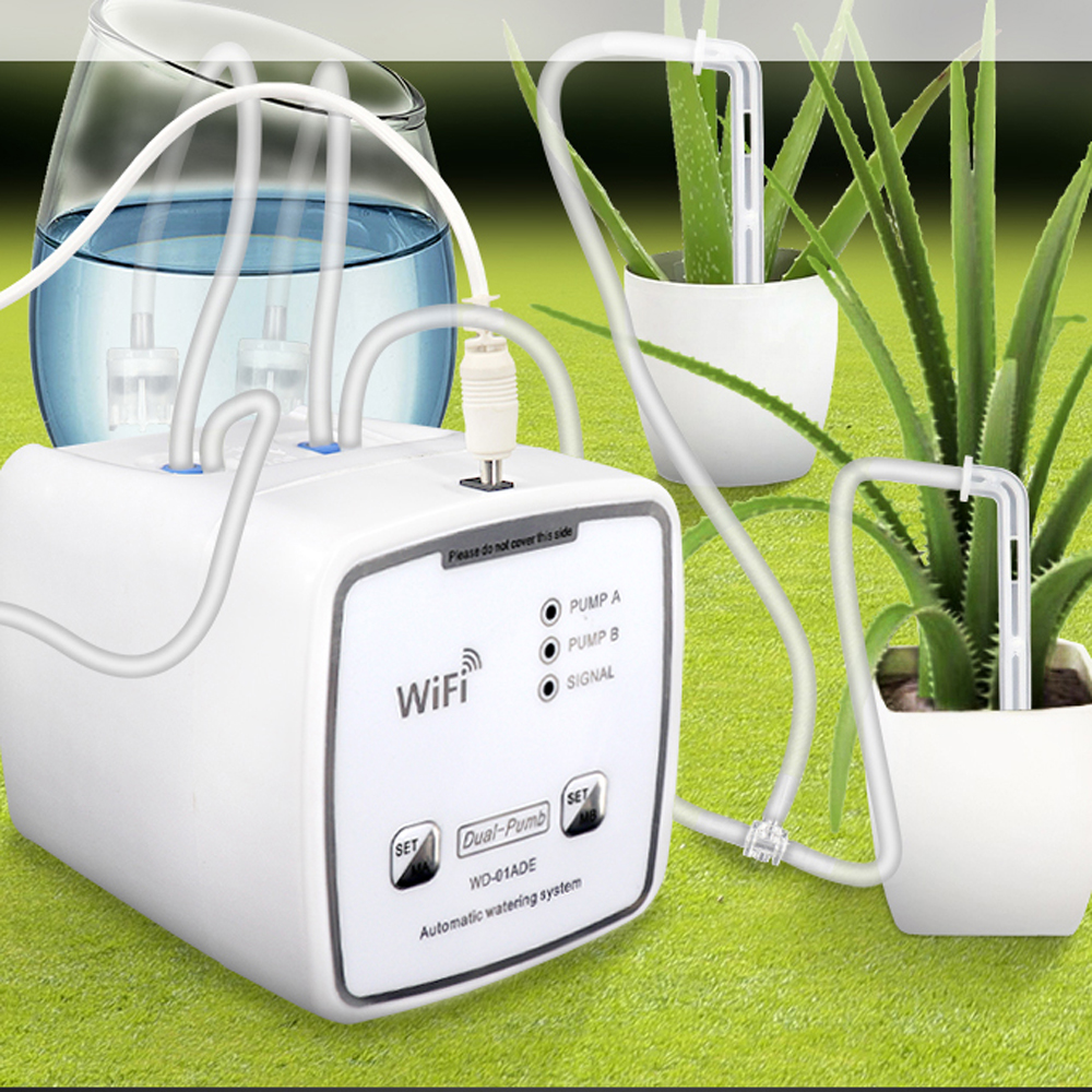 Wifi Irrigation Timer - WIFI Intelligent Watering Device Double Pump