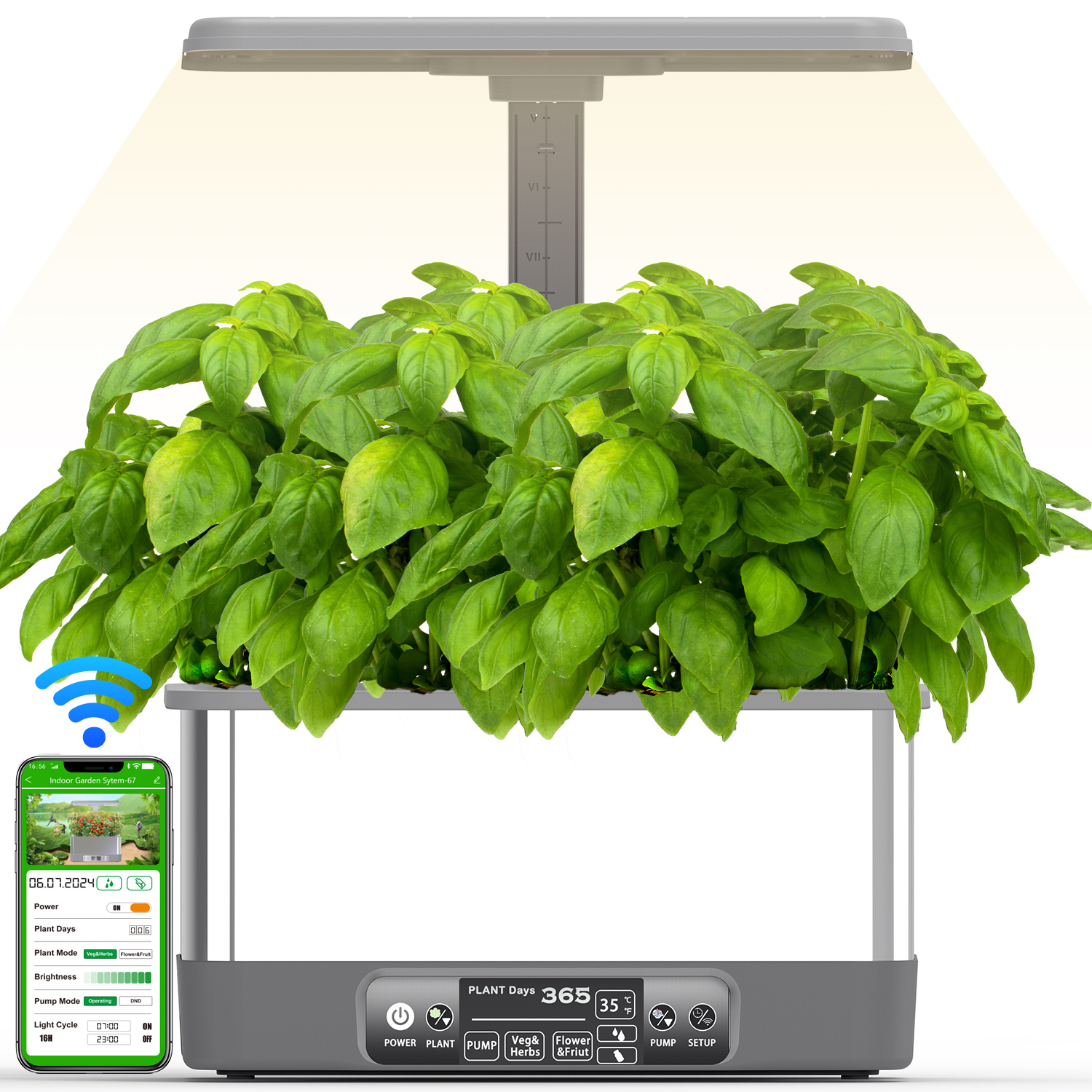 Smart Garden Led Lights - Hydroponics Growing System Kits,APP&WiFi 8/Pods Smart