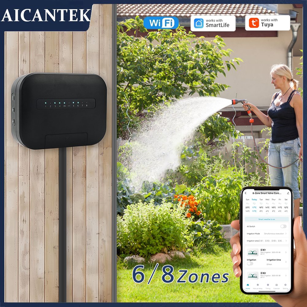 Wifi Irrigation Timer - 8 Zones Wifi Tuya Smart Garden