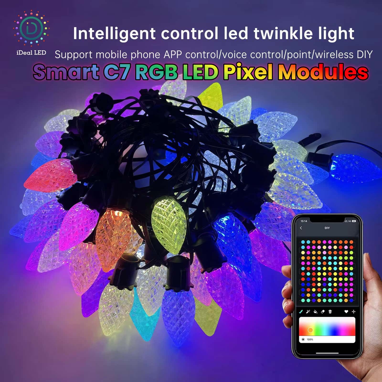 Smart Garden Led Lights - New Smart C7 RGB LED Pixel