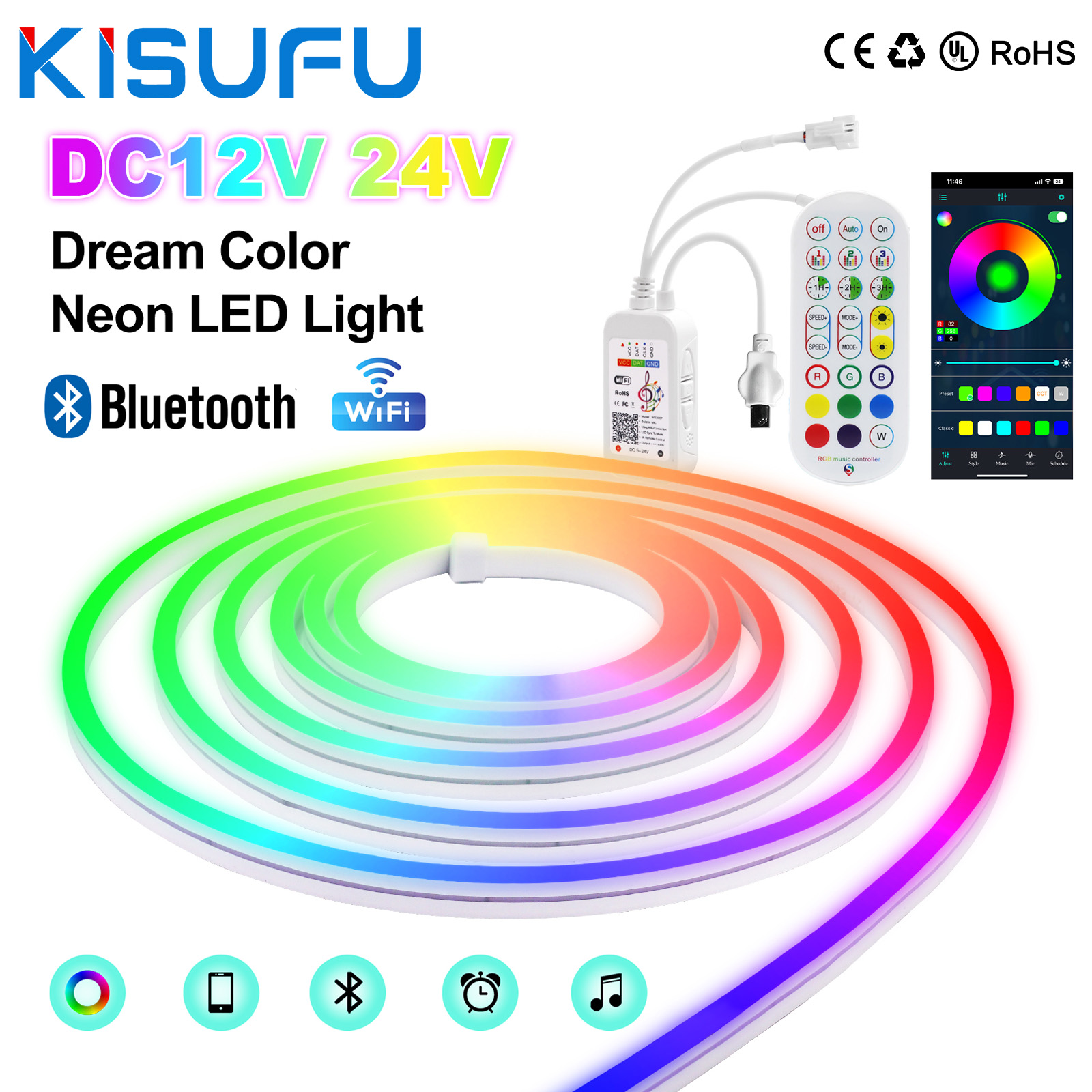 RGBIC Neon Strip LED Light 12/ - огляд і ціна Smart Garden Led Lights