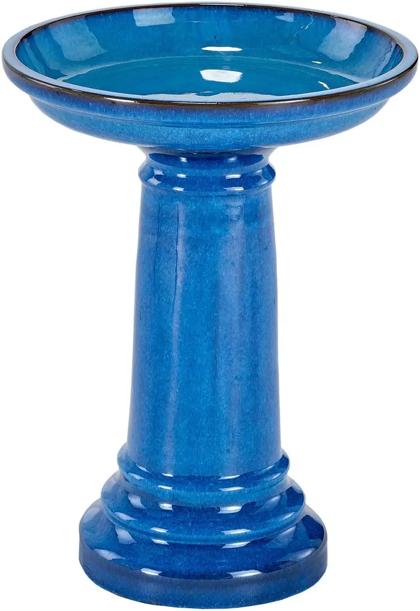 Glossy Blue Outdoor Ceramic Bi - огляд і ціна Smart Garden Bird Bath