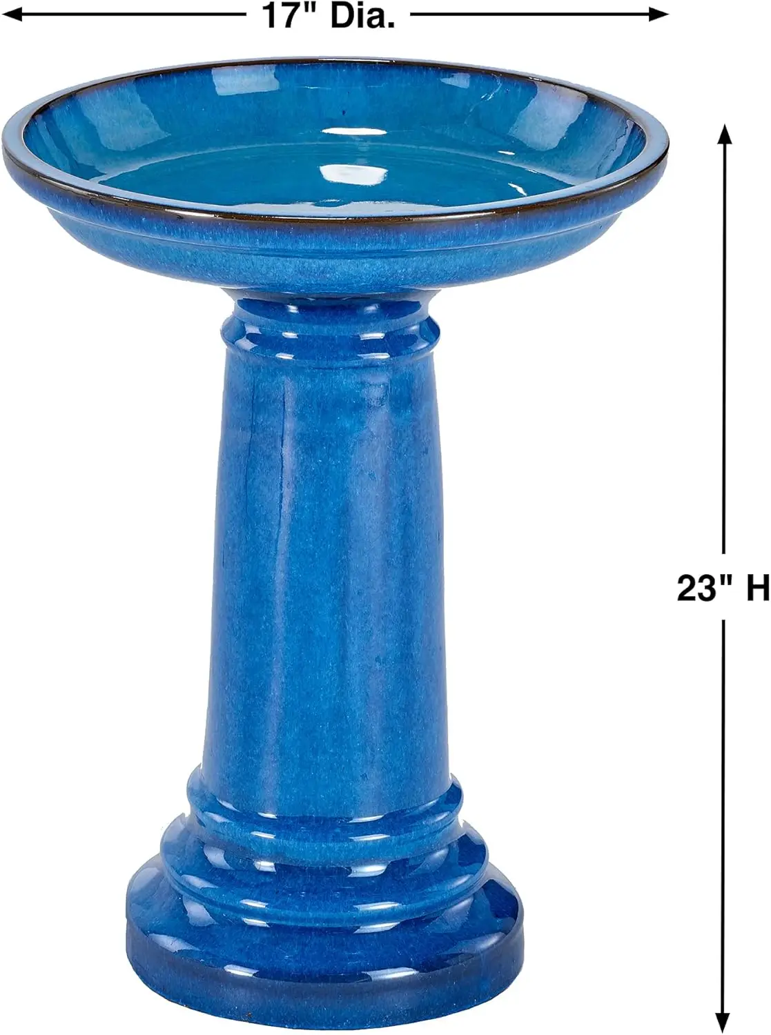 Glossy Blue Outdoor Ceramic Bi - огляд і ціна Smart Garden Bird Bath