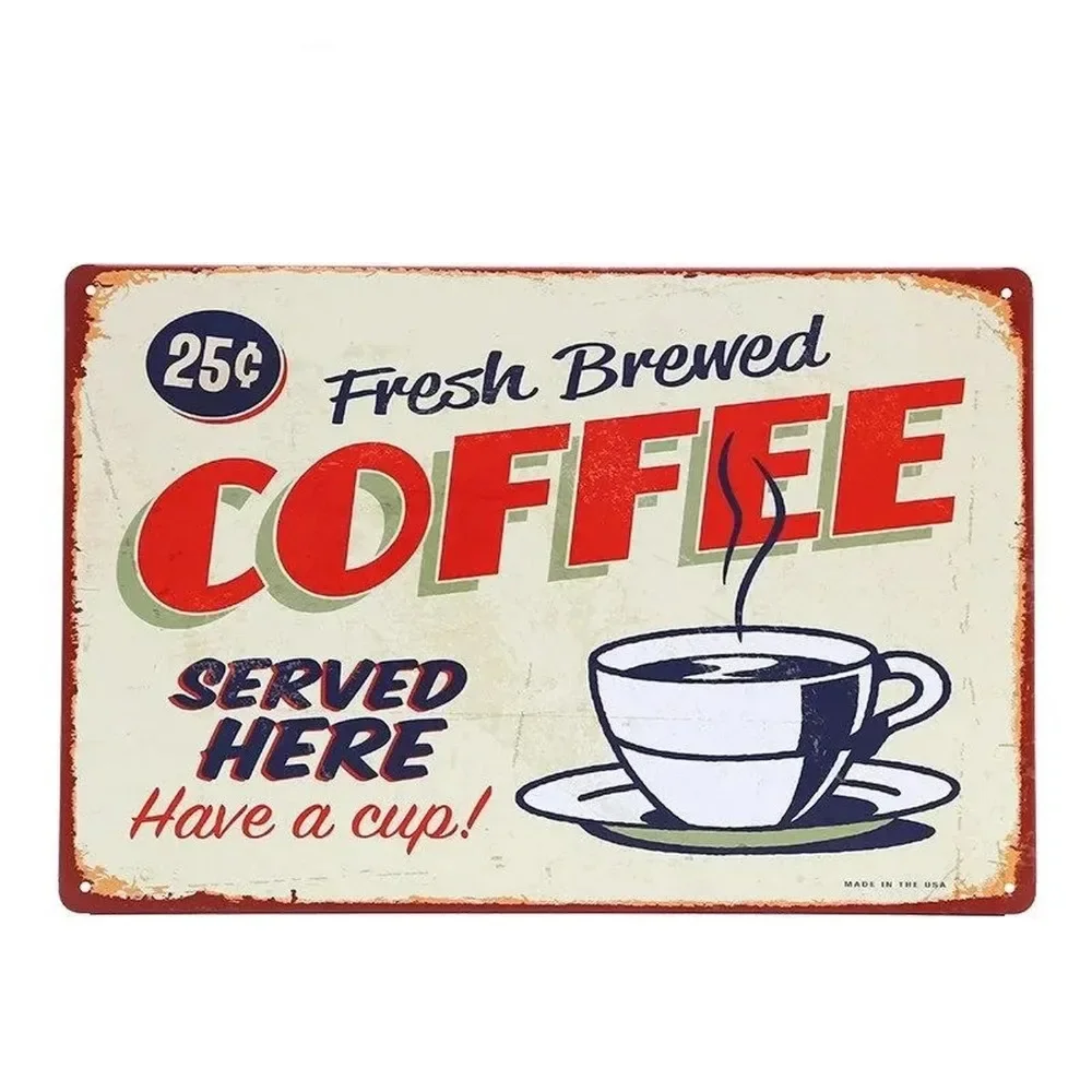 Plaque Metal Signs Drink Coffe - огляд і ціна Smart Garden In Home