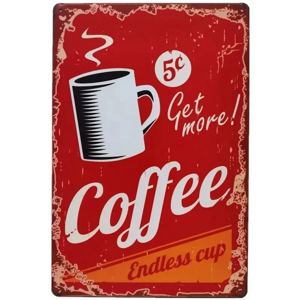 Plaque Metal Signs Drink Coffe - огляд і ціна Smart Garden In Home