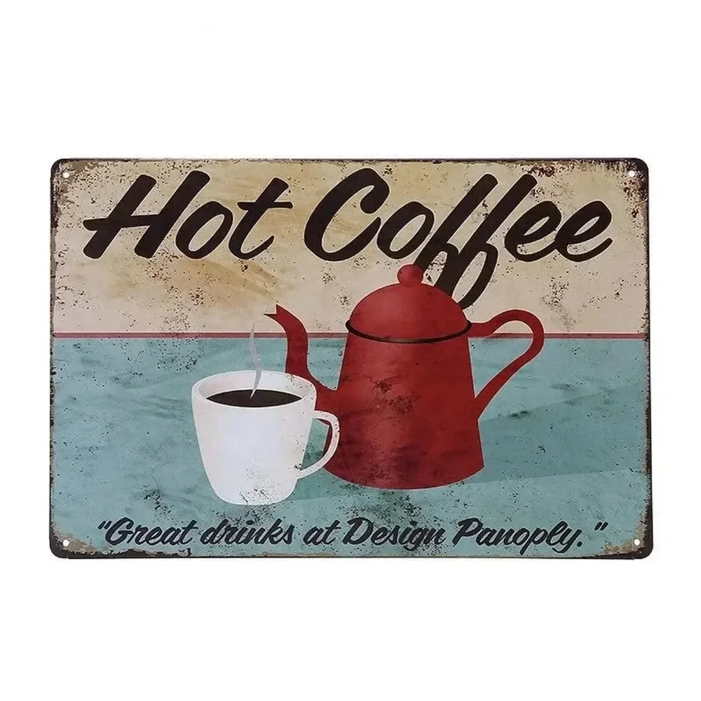 Plaque Metal Signs Drink Coffe - огляд і ціна Smart Garden In Home