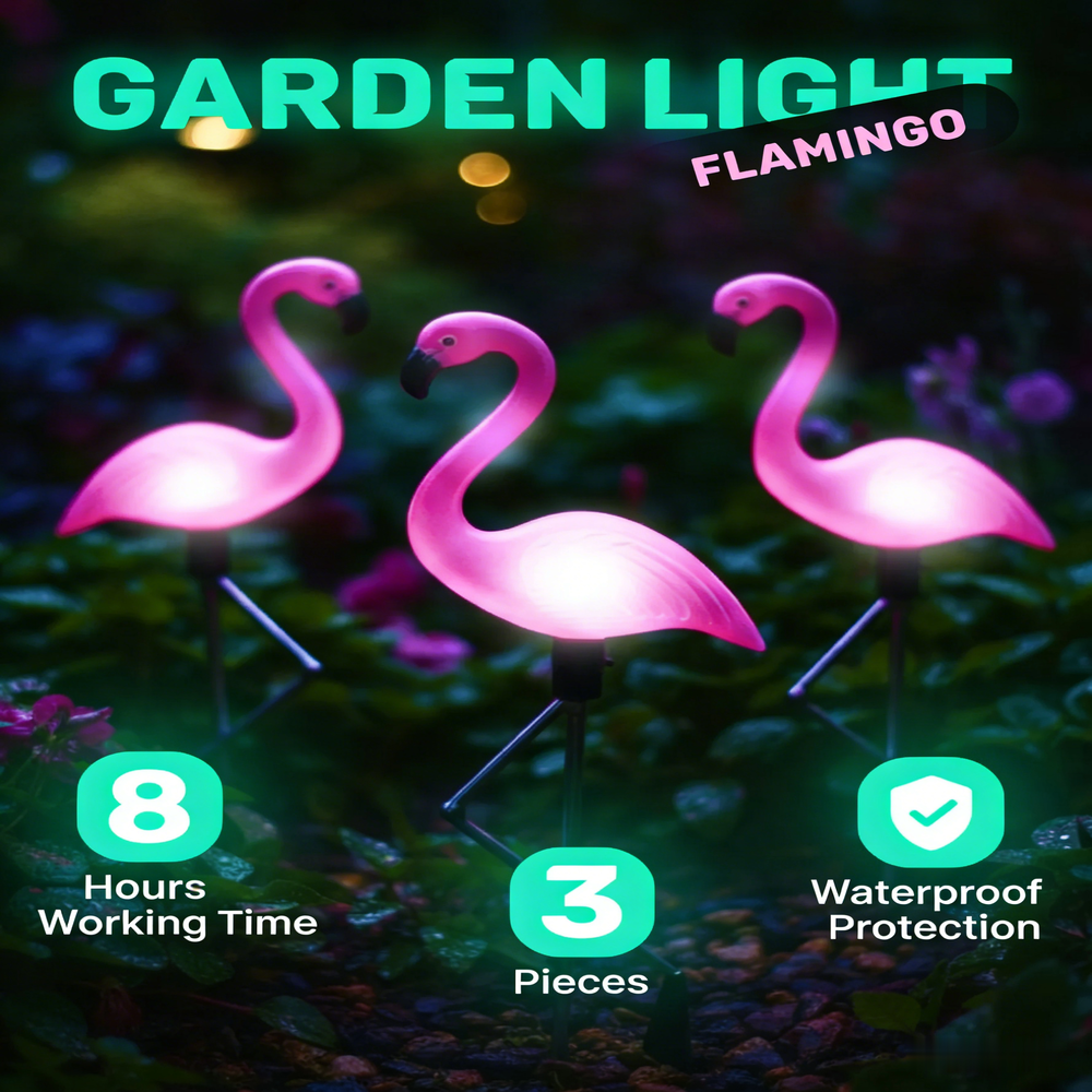 3Pcs Solar Powered Flamingo Gr - огляд і ціна Smart Garden Solar