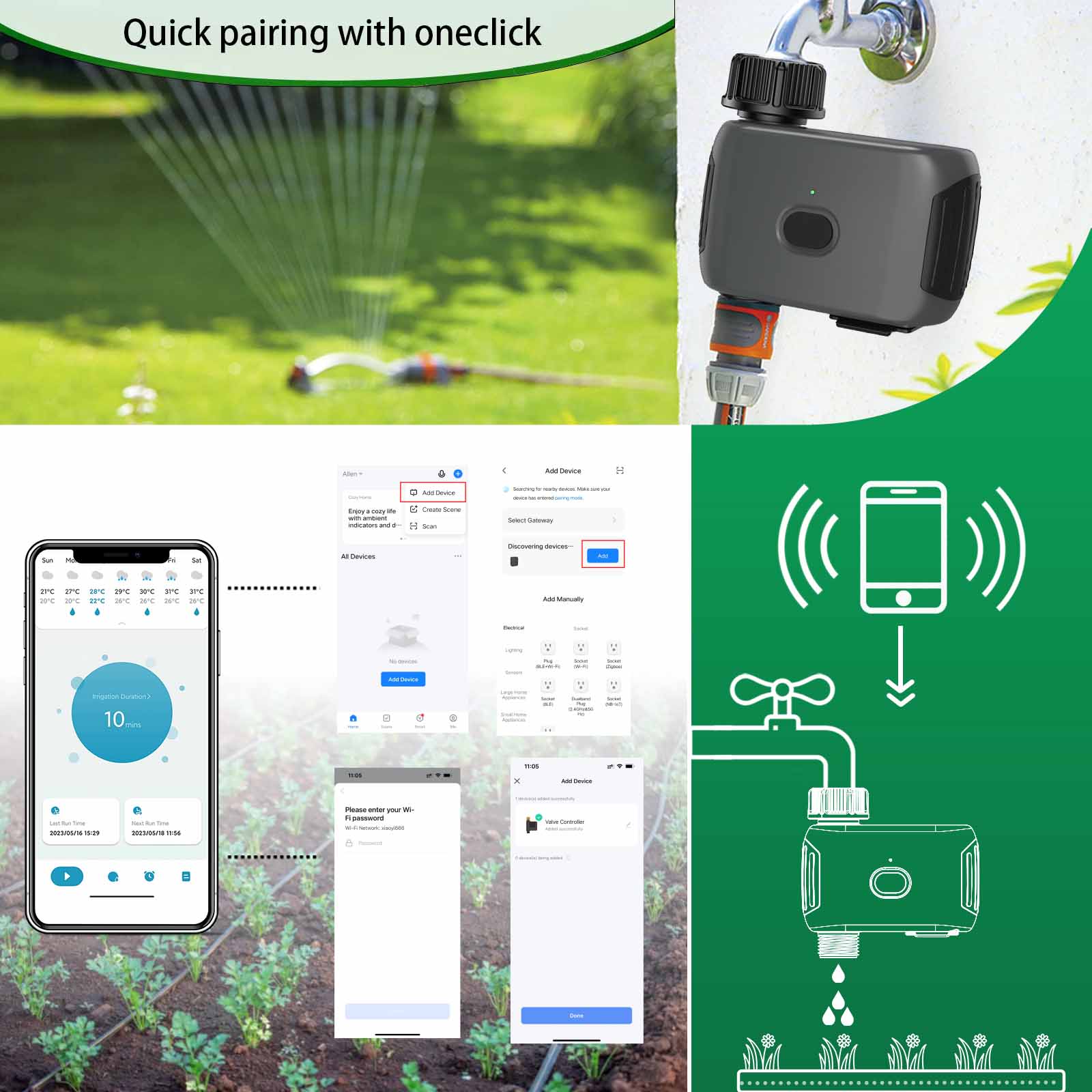 INSOMA automatic plant irrigat - огляд і ціна Wifi Irrigation Timer
