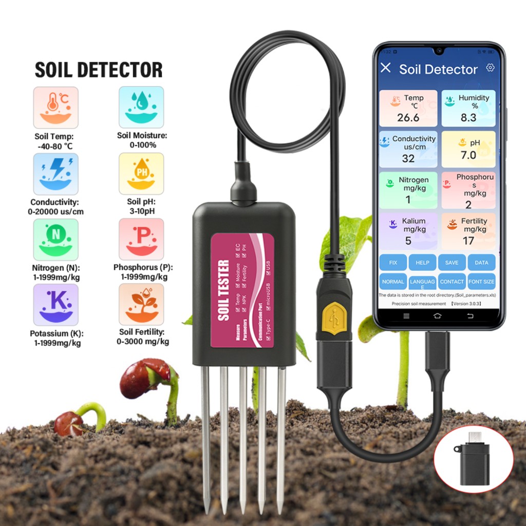8-in-1 Soil Tester NPK PH Mete - огляд і ціна Smart Garden Test