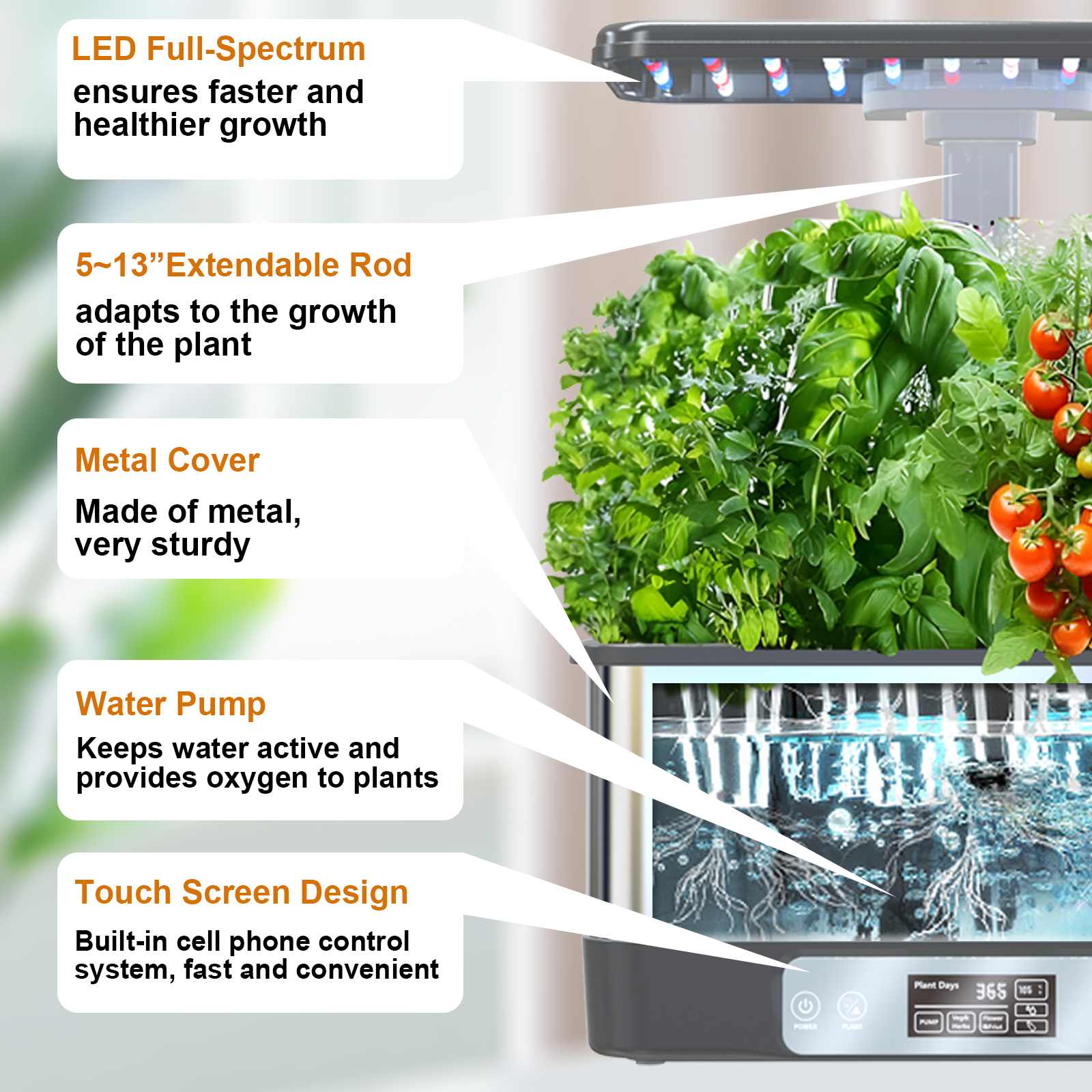Smart Hydroponic System with L - огляд і ціна Smart Garden Led Lights