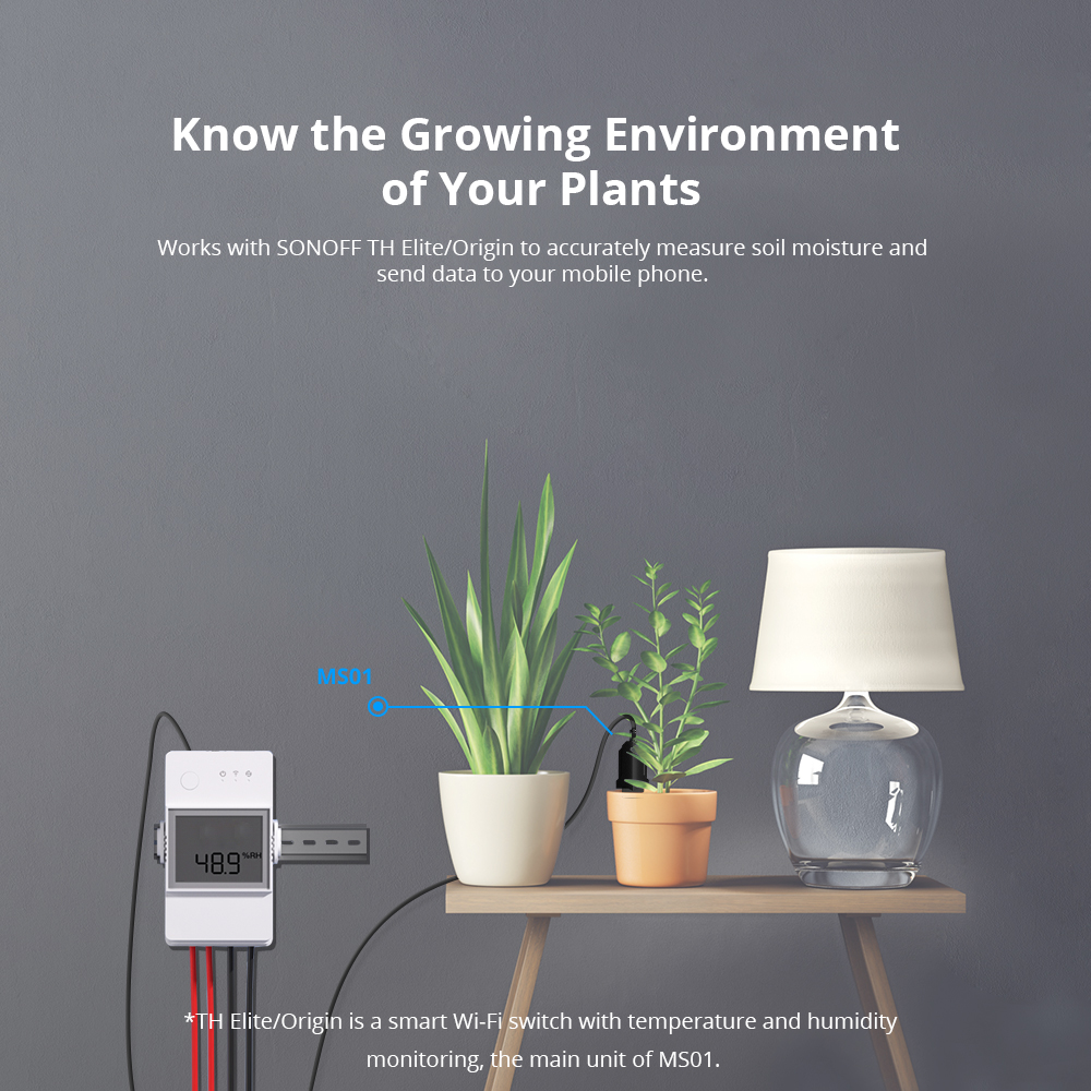 SONOFF MS01 Soil Moisture Sens - огляд і ціна Smart Garden Test